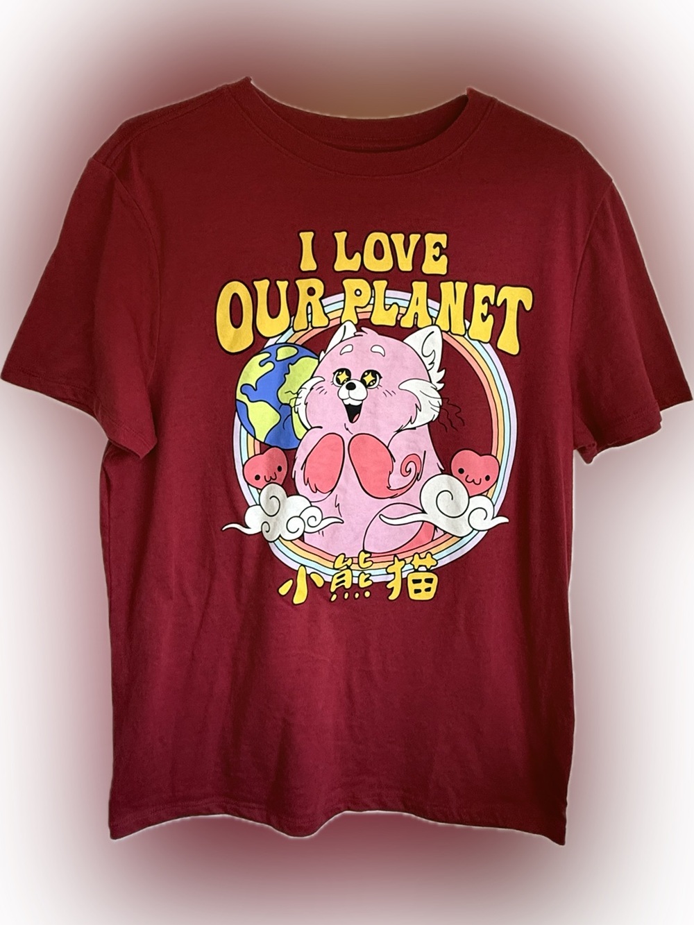 Disney Pixar Turning Red I Love Our Planet Women's Red T-Shirt Size XL